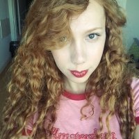 Sabrina Sol cute and curly teenager redhead shemale